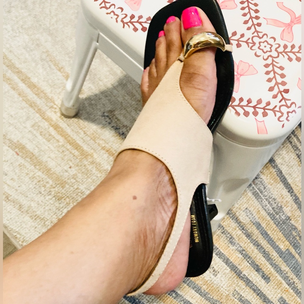 Elegant RUTH heeled sandals gold nugget comfort fit 8